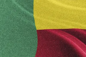 Benin glitter flag, national flag