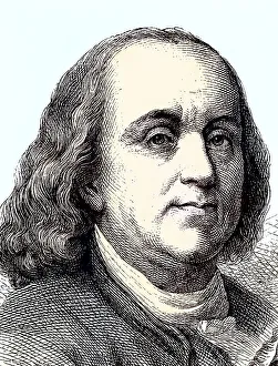 Benjamin Franklin, 1706, 1790, a North American printer