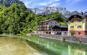 The Berchtesgadener Ache in Marktschellenberg