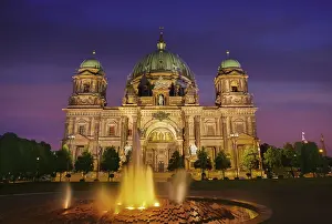 Berlin Cathedral Berliner Dom at sunset in Germany