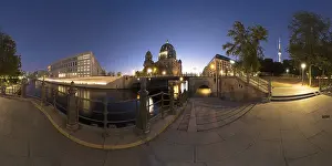 Berlin Cathedral, Humboldt Forum and TV Tower in 360° panoramic view at night