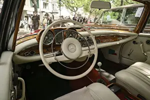 BERLIN - MAY 04, 2024: The interior of a full-size luxury car Rolls-Royce Silver Shadow II