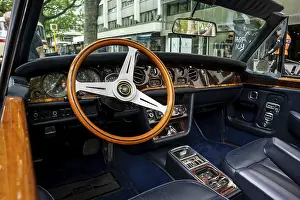 BERLIN - MAY 04, 2024: The interior of a luxury car Rolls-Royce Corniche Convertible