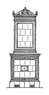 Berlin oven, historical illustration from: Marie Adenfeller