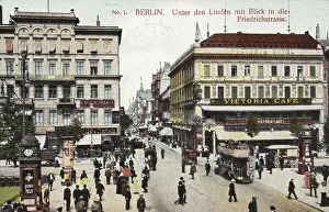 Berlin, Unter den Linden with view of Friedrichstrasse