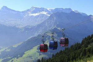 Berner Oberland: Die Tschentenalp-Bahn in Adelboden