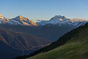 Bettmeralp with view of the Rhone valley