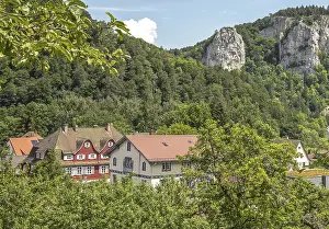 Beuron in the Danube Valley with former post office and train station