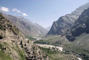 Bhaga river flowing in Bhaga valley