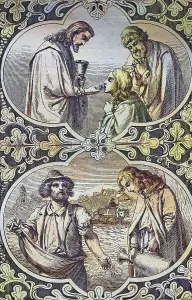 Biblical History, Historical Steel Engraving from 1860