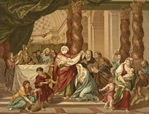 Biblical scene, Bible, The Blessing of Simeon