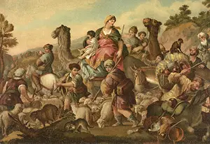 Biblical scene, Bible, Jacob's Flight