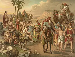 Biblical scene, Bible, Joseph is sold by his brothers