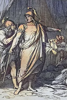 Biblical story, David protects Saul