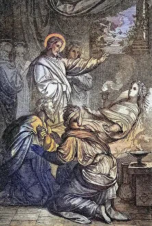Biblical story, Jesus awakens the daughter of Darius