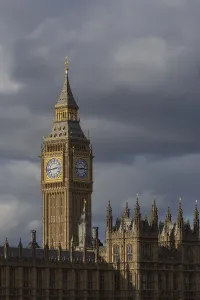 Big Ben or The Elizabeth Tower clock tower of the Palace of Westminster or Houses of Parliment