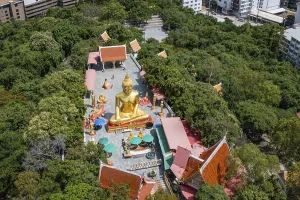 Big Buddha, aerial view with drone