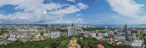 Big Buddha, aerial view with drone