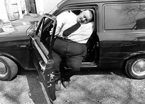 Big man in the car, England, Great Britain