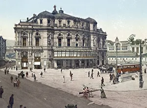 Bilbao. El teatro, Spain, c. 1890