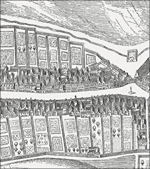 Bird's eye view of the Canongate