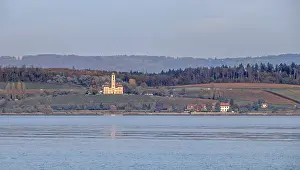 The Birnau pilgrimage church is located on Lake Uberlingen