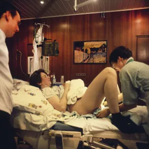 The birth of a child in hospital