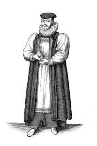 Bishop in robe from the time of Charles II around 1695
