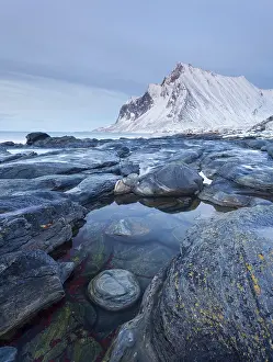 Bjorntinden mountain in winter