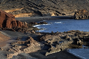 Category Mountain Landscapes Prints: Black beach near the El Golfo volcanic crater