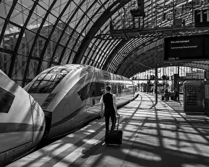 Black and white photography, Berlin Central Station