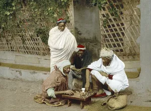 Blacks playing chess, Algiers, Algeria