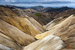 Category Mountain Landscapes Prints: Blahnukur volcano and Brennisteinsalda volcano