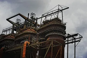 Blast furnace plant, industrial monument
