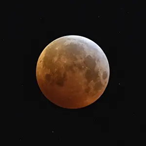 Blood moon (lunar eclipse), red-orange moon on 21 January 2019