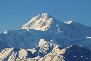 Blue Denali Mountain on a Sunny Day