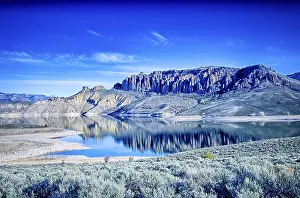 Framed Print : Blue mesa reservoir in gunnison national forest colorado