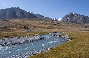 Blue river in the Burkhan valley