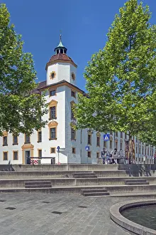 Blue sky, corner tower of the residence