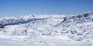 Blue sky over winter landscape