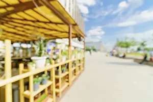 Blurred background of a city street