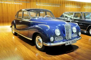BMW 502 from 1954, BMW Museum, Munich, Bavaria, Germany, Europe