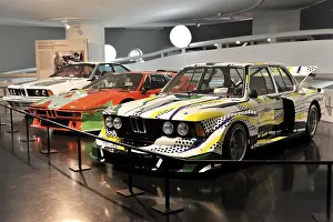 BMW Art Cars, BMW 635CSi of 1986 by Robert Rauschenberg at the back