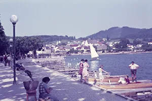 Boat jetty, Gmunden am Lake Traun