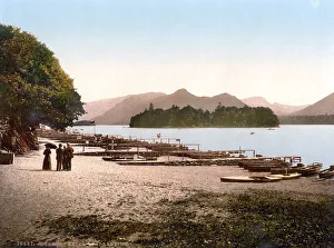 Boat mooring at Derwentwater, Lake District