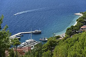 Boat off the coast, Brela harbour