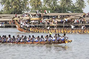 Boat race on punnamada lake, Alleppey