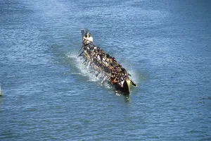 Boat racing at Payippad near Haripad