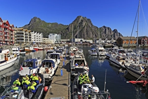 Boats in the harbor of Svolvaer