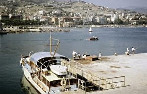 Boats in the harbour, Mediterranean Sea, Sanremo, San Remo, Imperia, Italy, July 1959, Europe